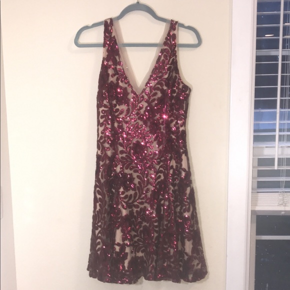 Belle badgley mischka cranberry dress - Picture 1 of 5